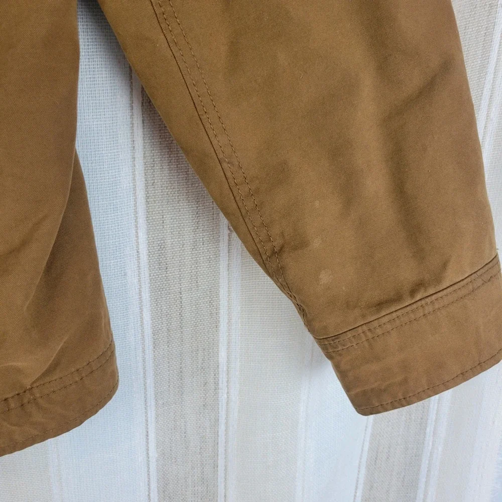 American Eagle Utility Jacket Coat Tan Brown‎ Size Large Hoooded